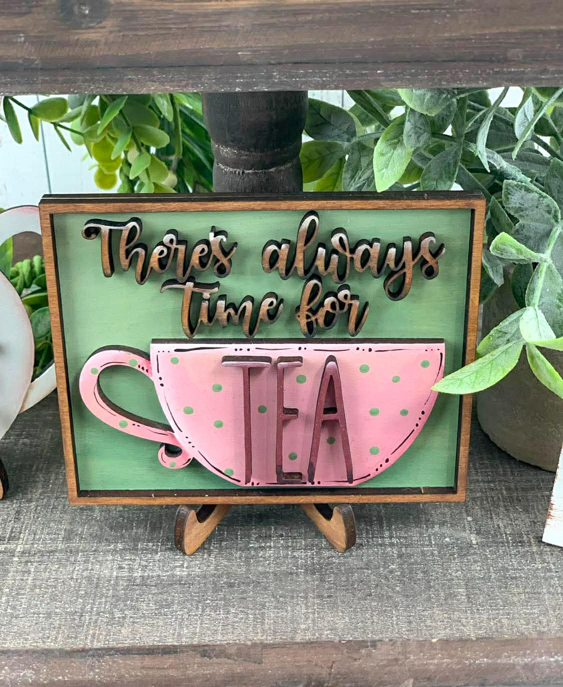 Tea Time Tiered Tray Decor Set