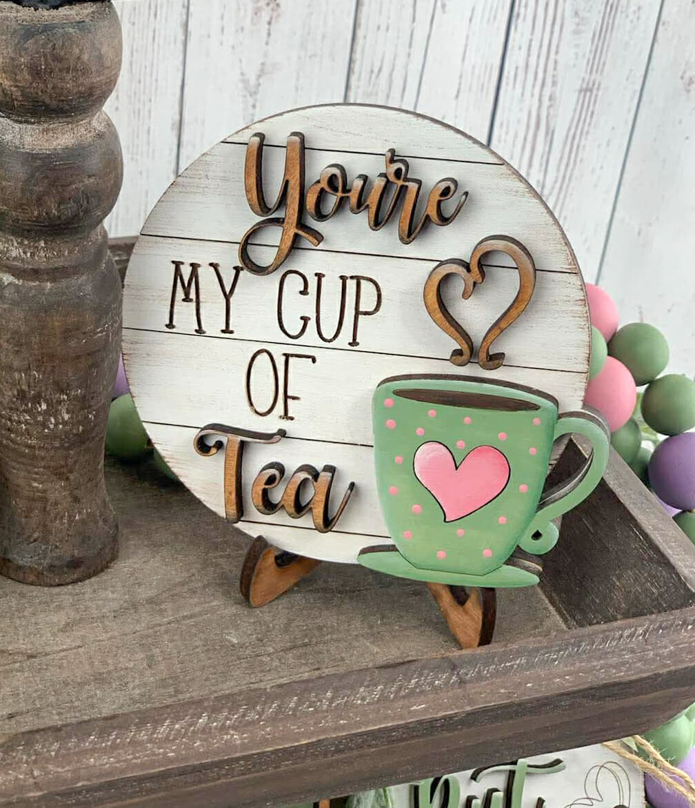 Tea Time Tiered Tray Decor Set