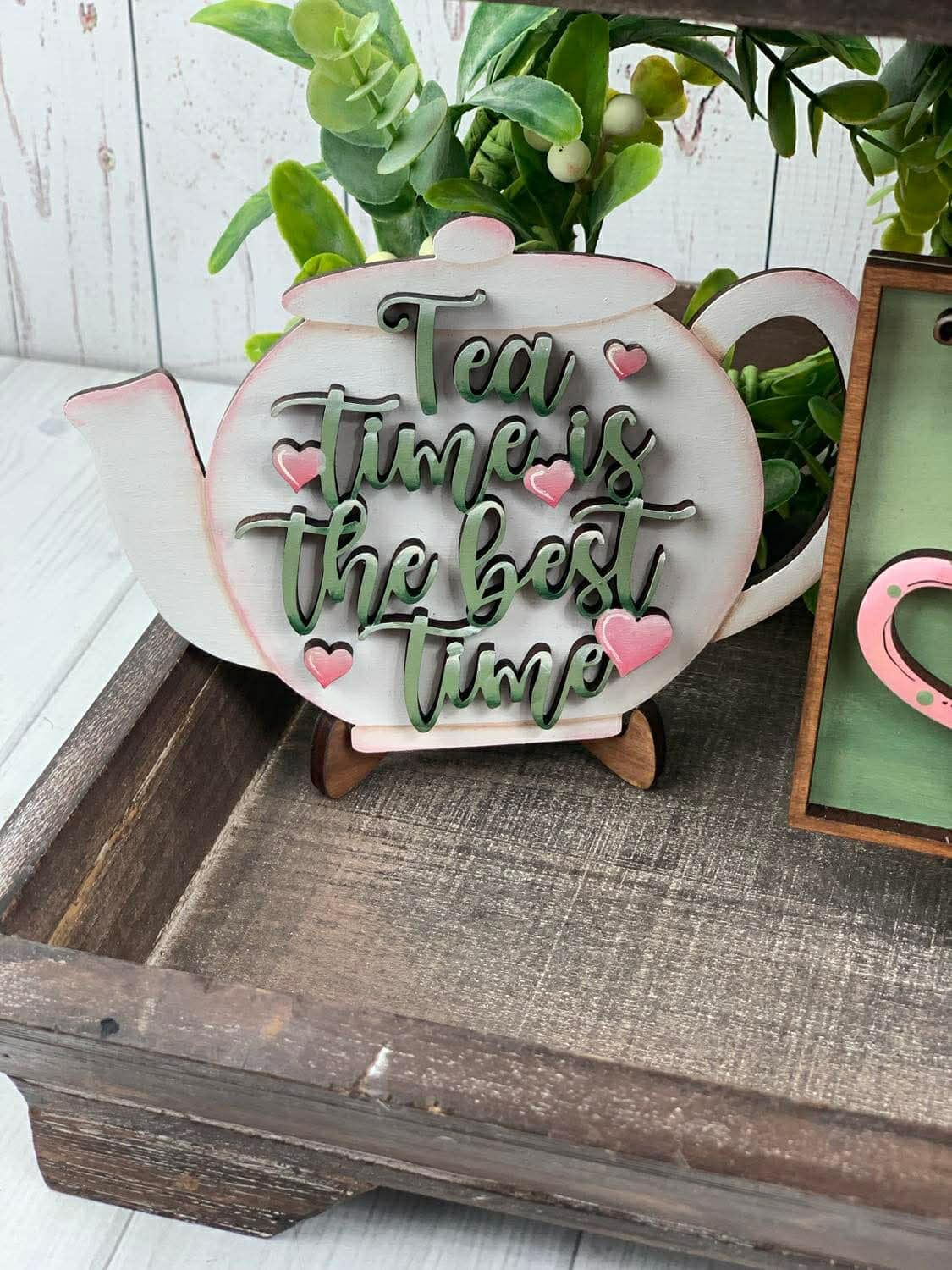 Tea Time Tiered Tray Decor Set