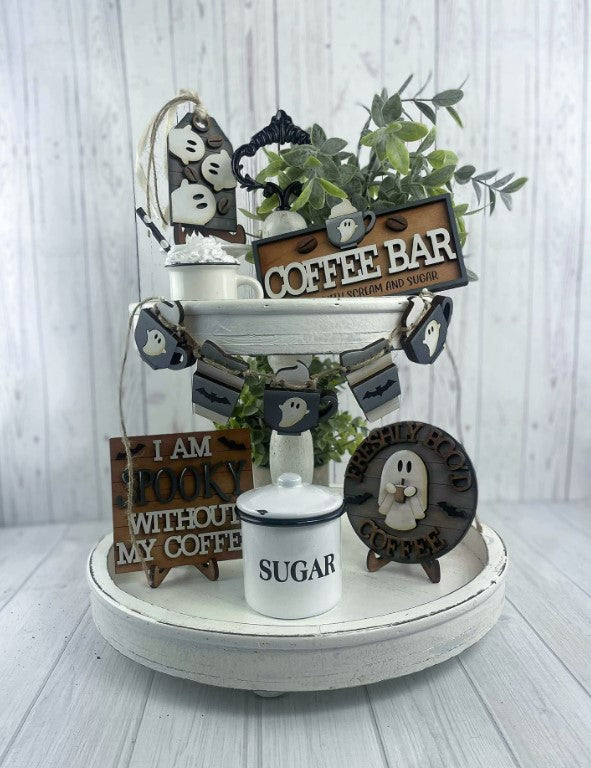 Spooky Ghost Coffee Signs