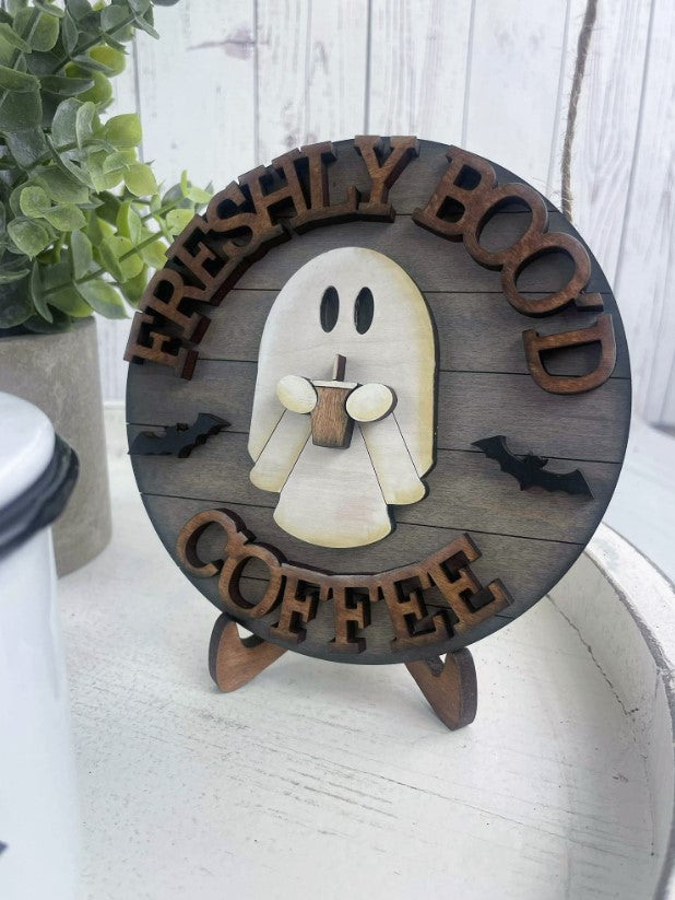 Spooky Ghost Coffee Signs