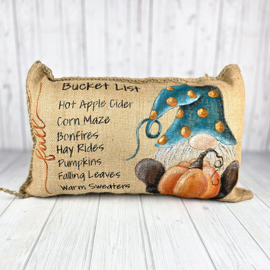 Fall Bucket List Porch Pillow