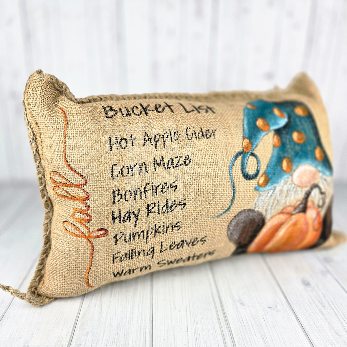 Fall Bucket List Porch Pillow