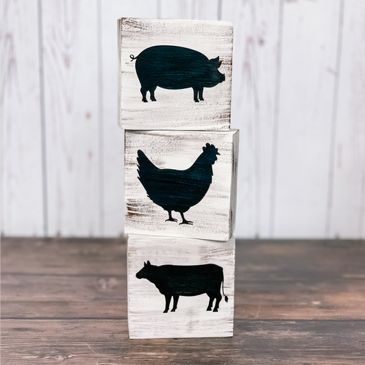 Farmhouse Animal Blocks
