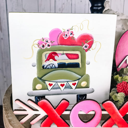Valentine Gnome Truck Sign