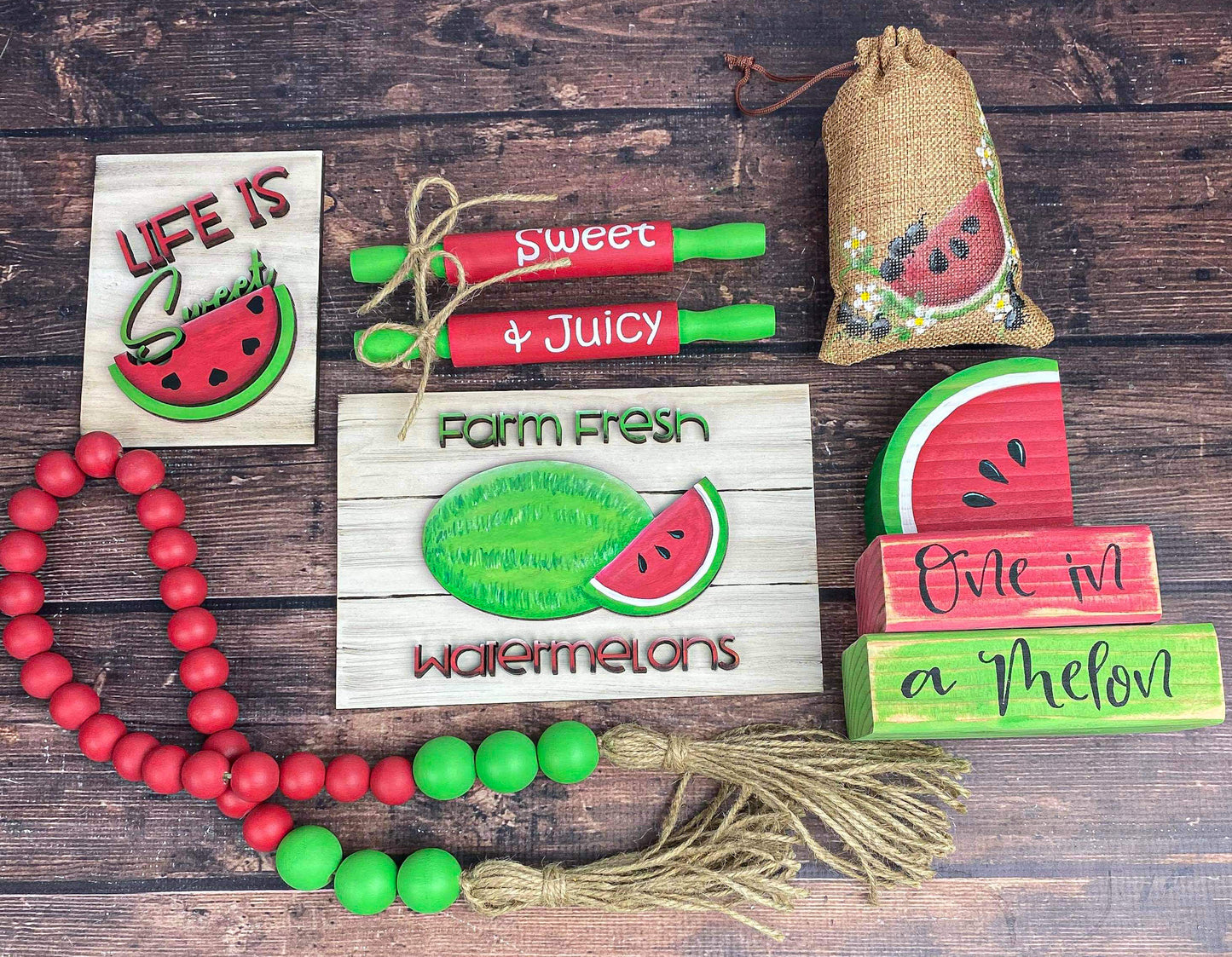 Watermelon summer sign bundle