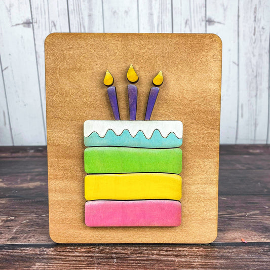 Cake 3d sign - Birthday party tiered tray decor