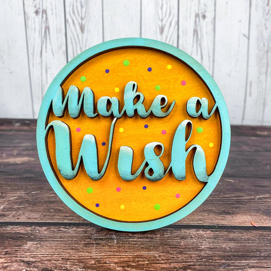 Make a wish decor - Birthday party tiered tray decor