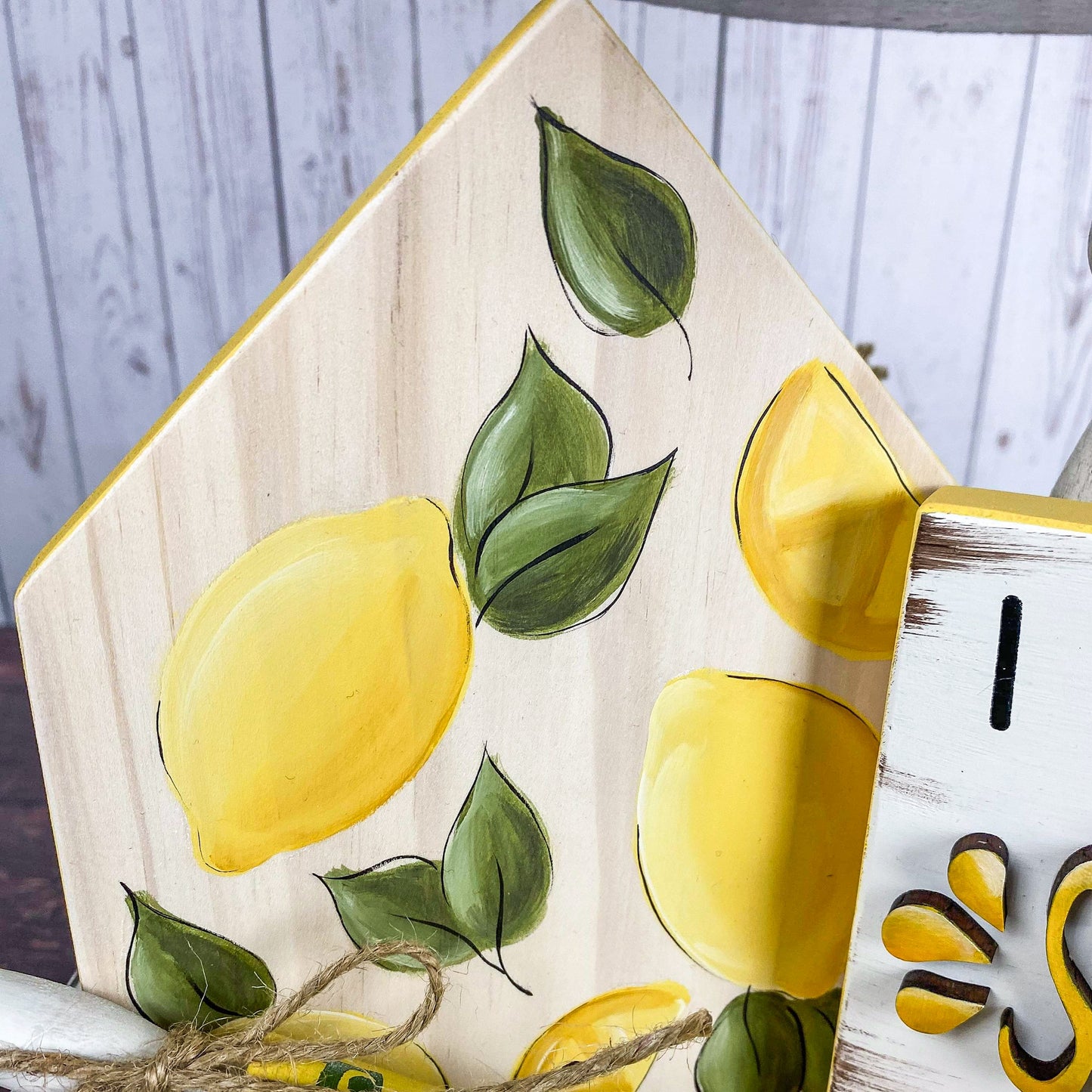 Lemon House - Lemon Tiered Tray Decor - Lemon Kitchen Decor
