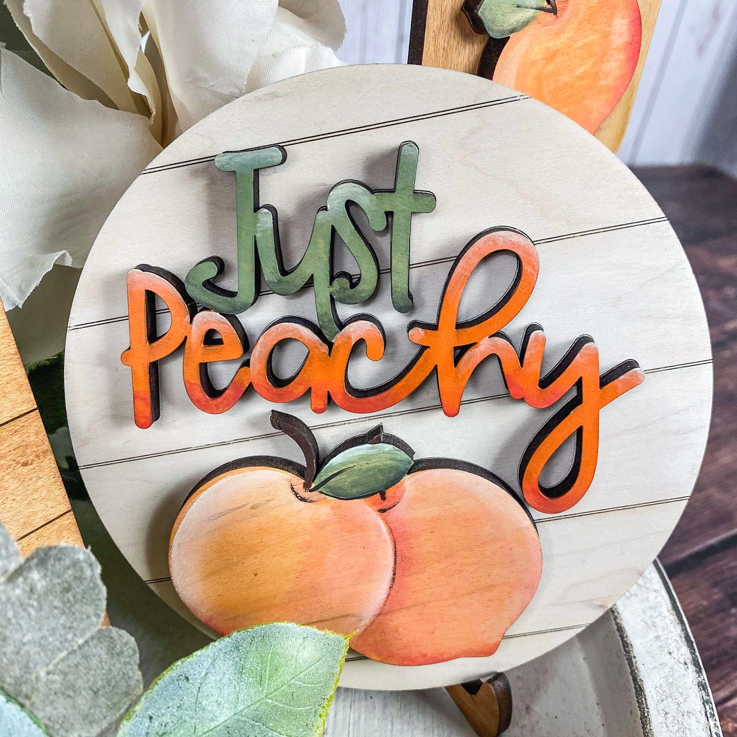 Peach Sign Bundle - Peach Tiered Tray Decor- Summer Tiered Tray Decor Bundle