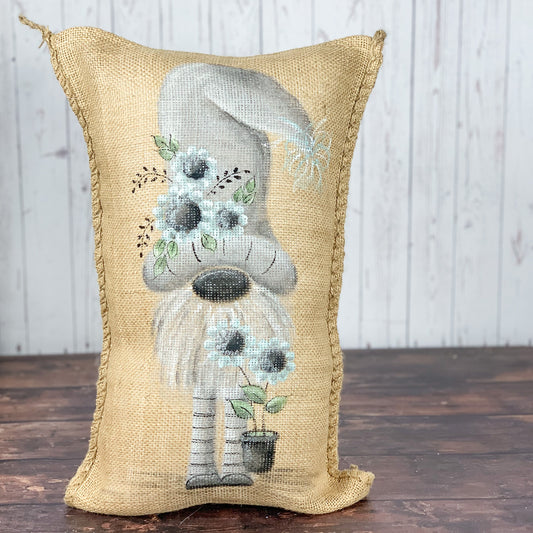 Gray Gnome Pillow