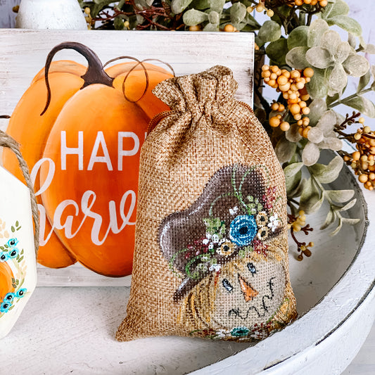 Scarecrow burlap bag