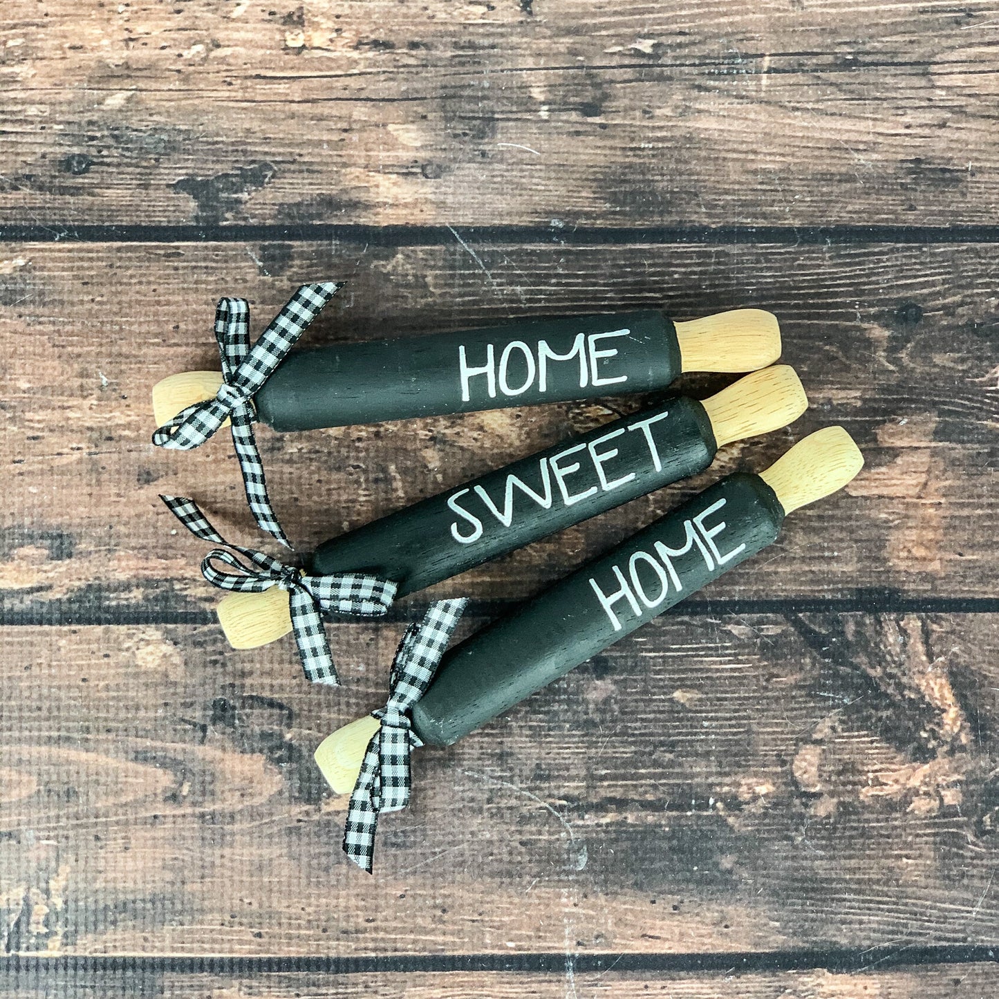 Black & White Farmhouse Rolling Pin Set