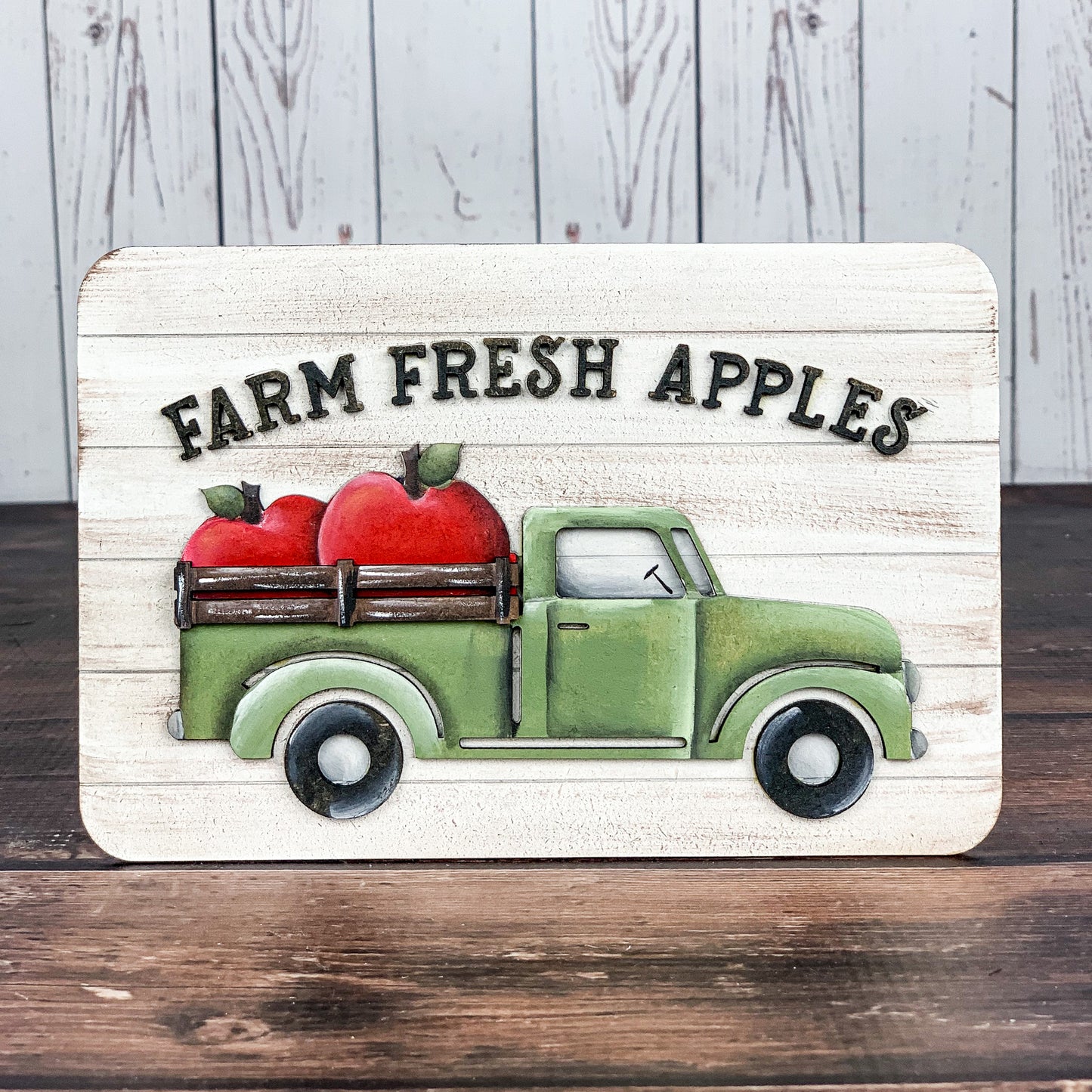 Apple tiered tray decor - Farm Fresh Apples