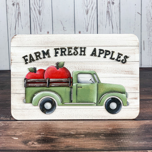 Apple tiered tray decor - Farm Fresh Apples