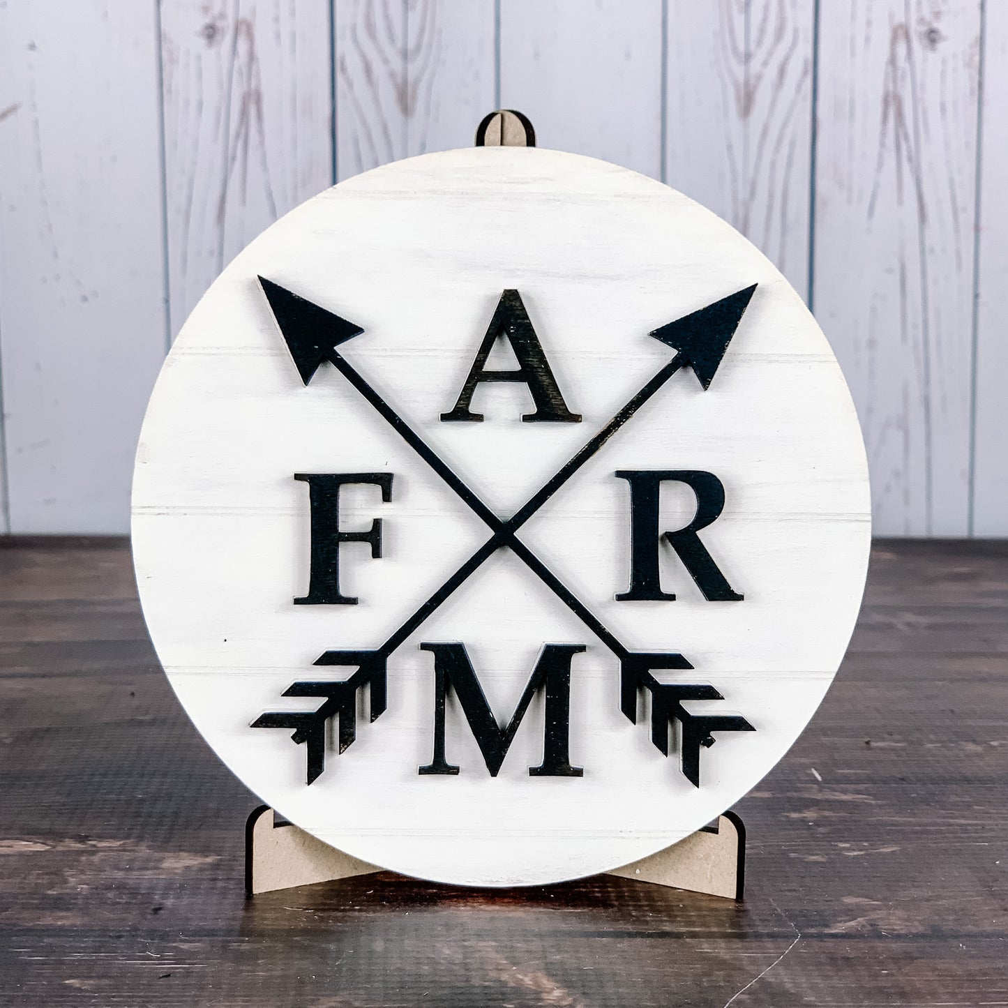 Farm Arrow Sign - Farmyard Tiered Tray Decor