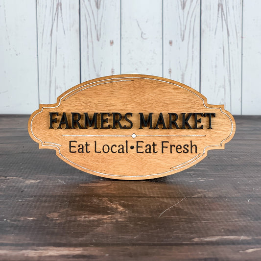 Farmer's Market Sign - Farmyard Tiered Tray Decor