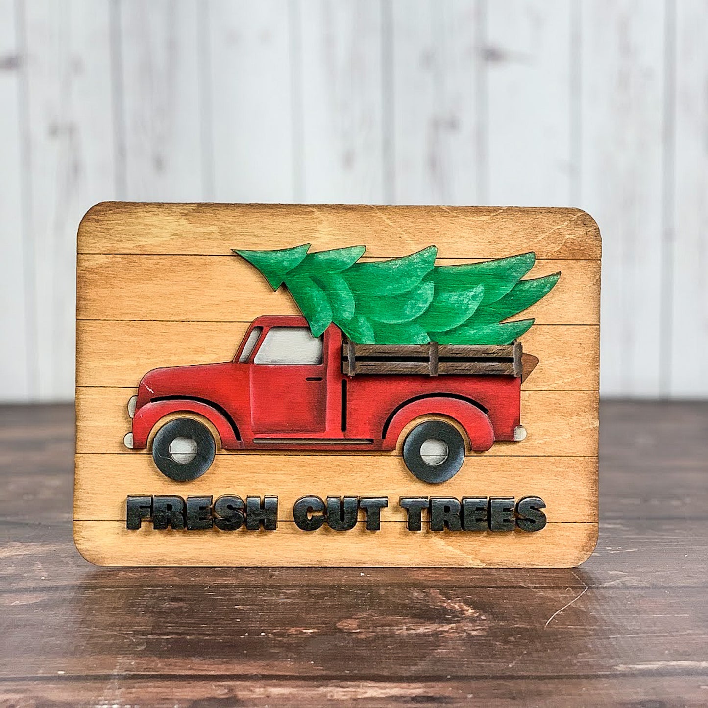 Fresh cut trees sign