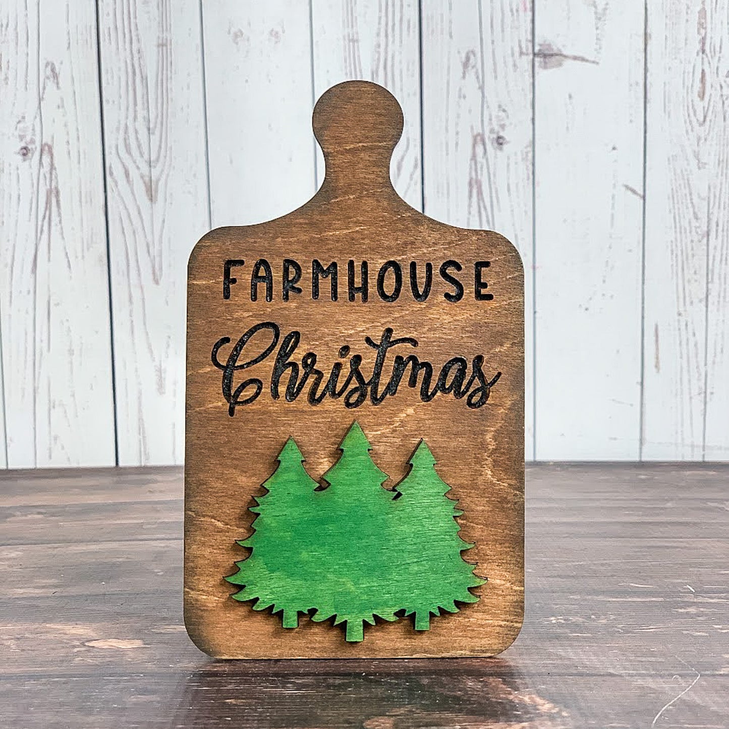 Farmhouse Christmas Bread Board