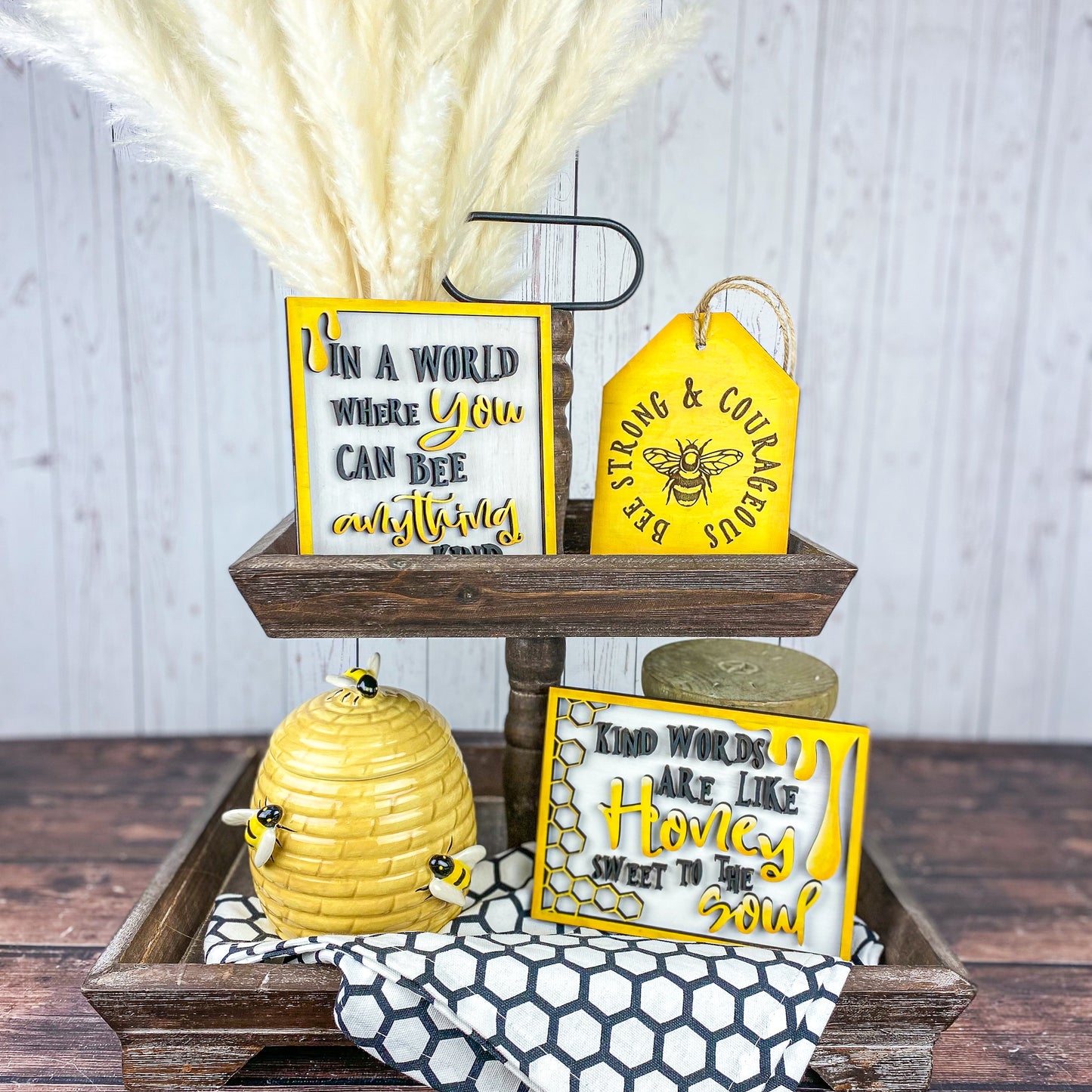 Bee Strong and Courageous Sign Bundle
