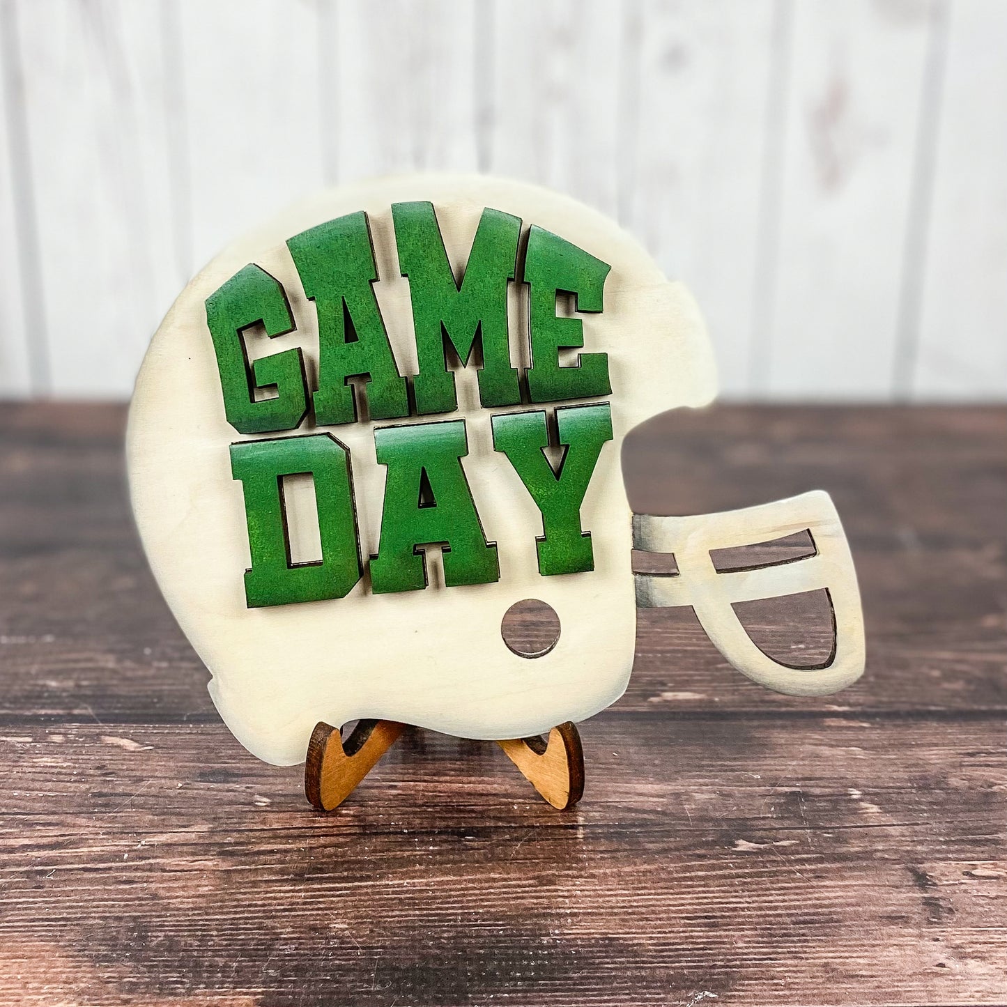 Game Day 3D Wood Helmet Sign