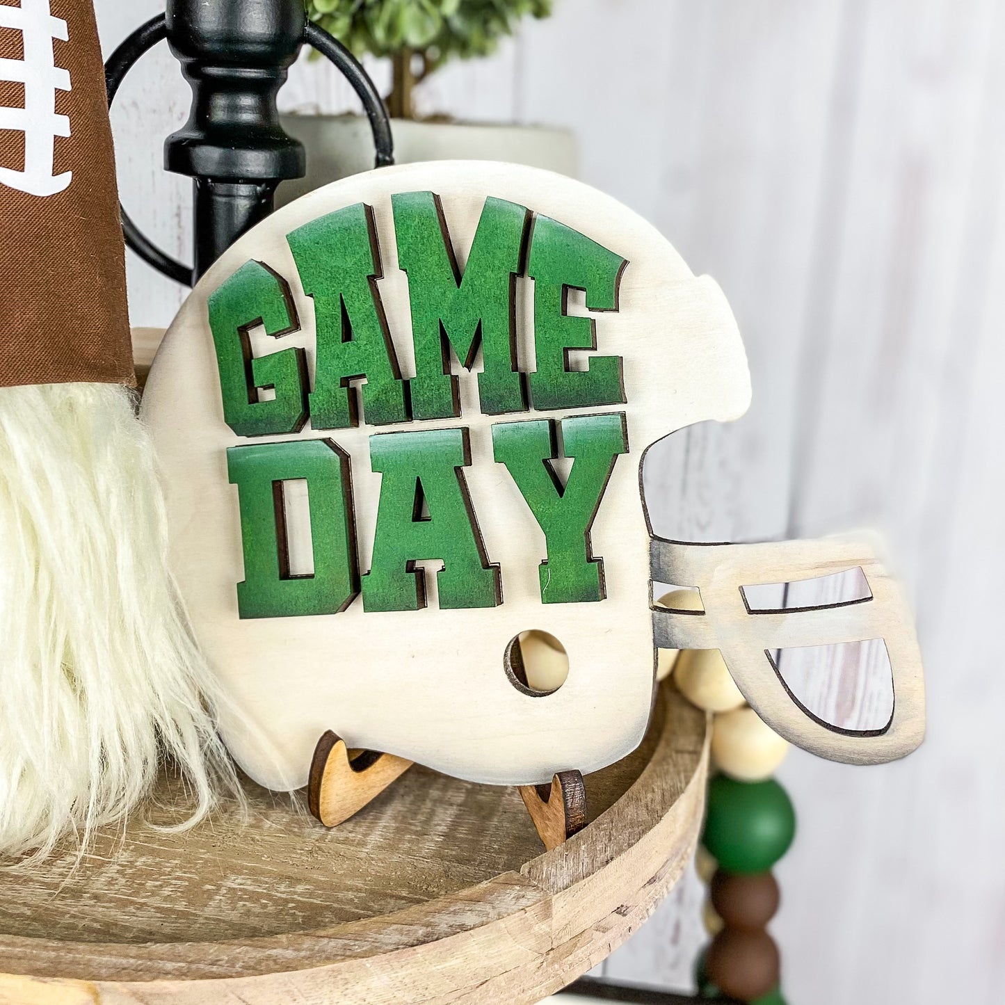 Game Day 3D Wood Helmet Sign