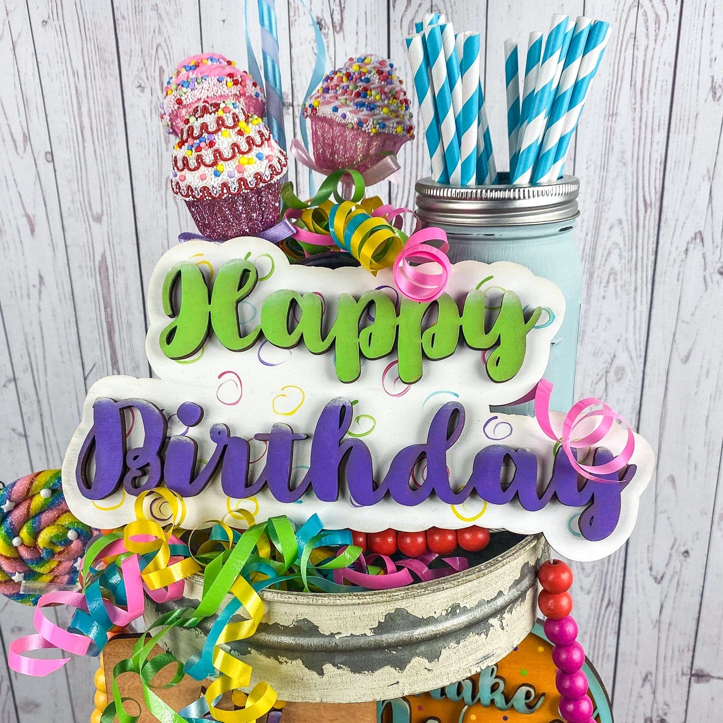 Happy birthday sign bundle - Birthday party decor signs