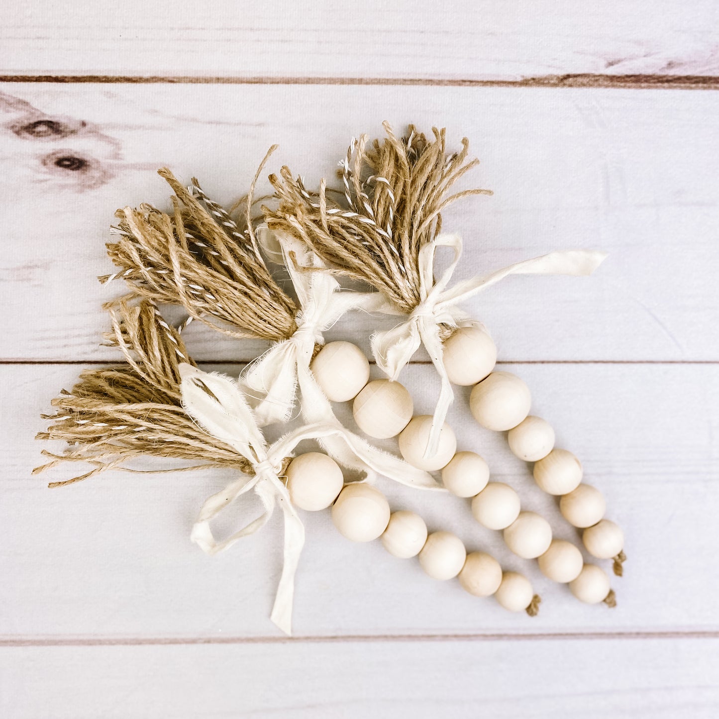 Natural Wood Bead Carrots