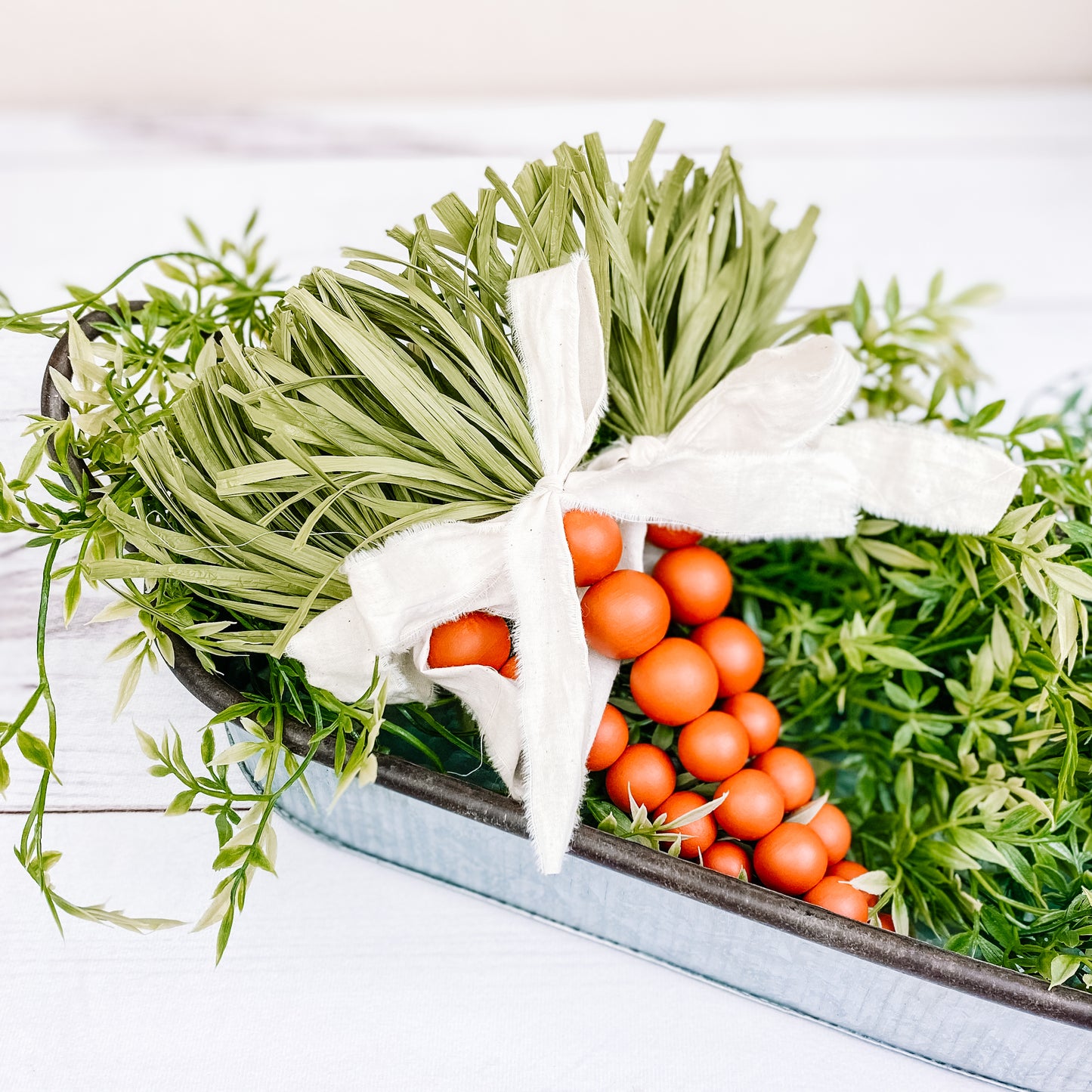 Orange Wood Bead Carrots