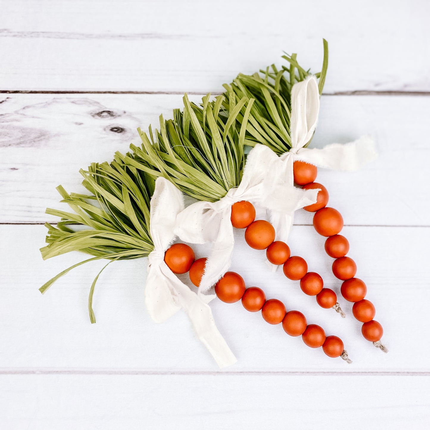 Orange Wood Bead Carrots