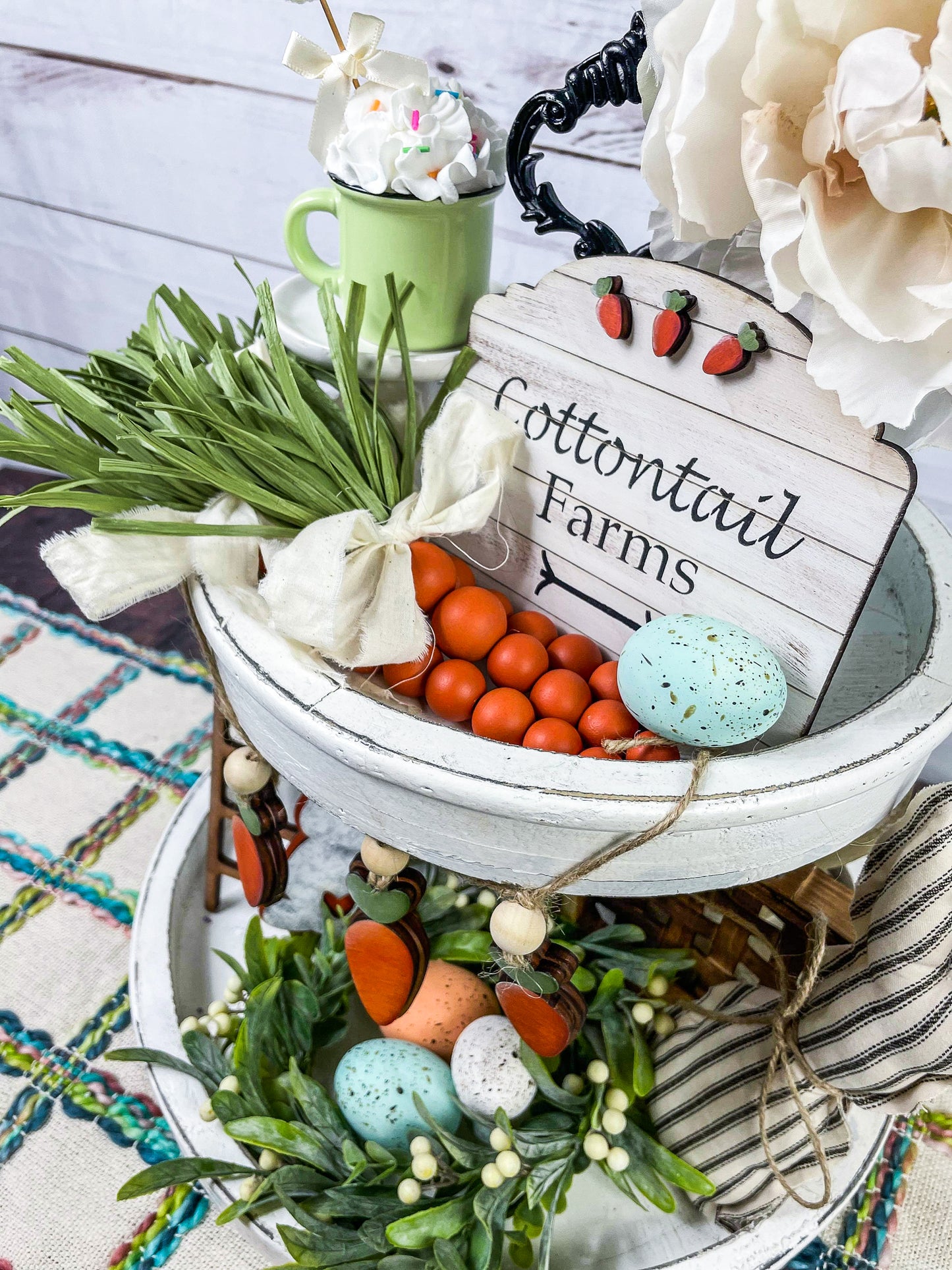 Easter Bunny Tiered Tray