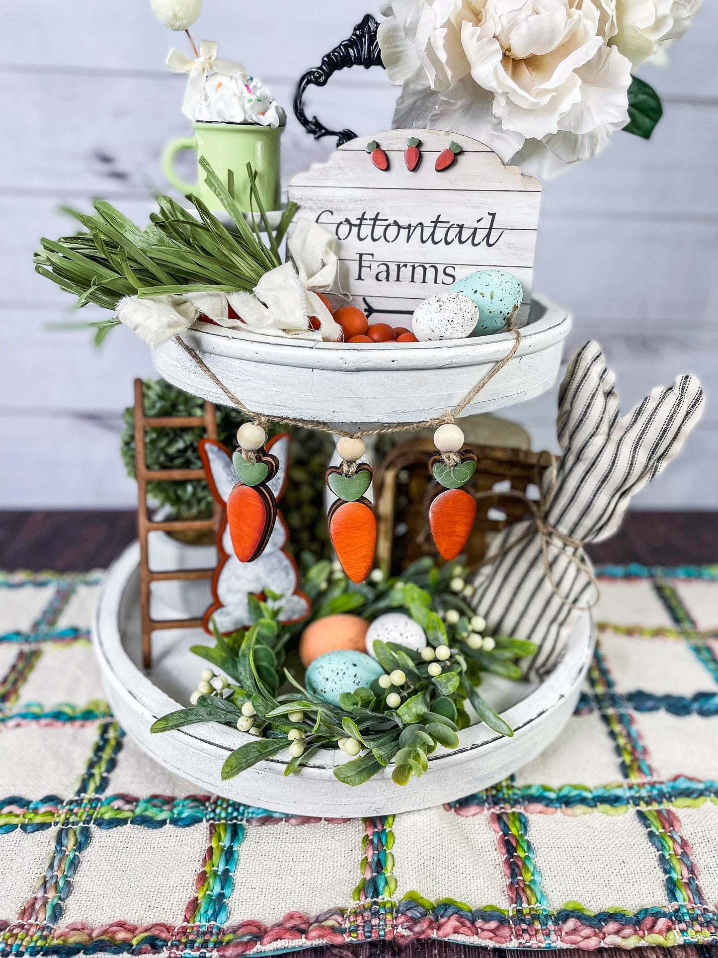 Easter Bunny Tiered Tray