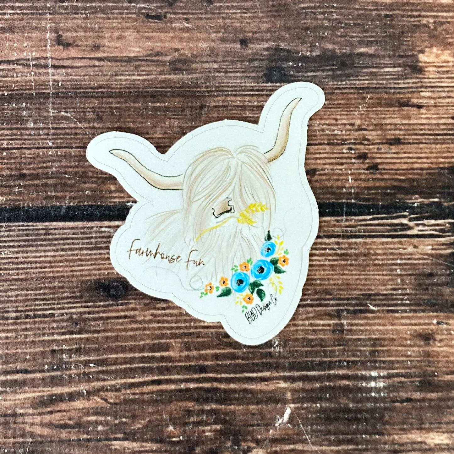 Farmhouse Fun Highlander Sticker