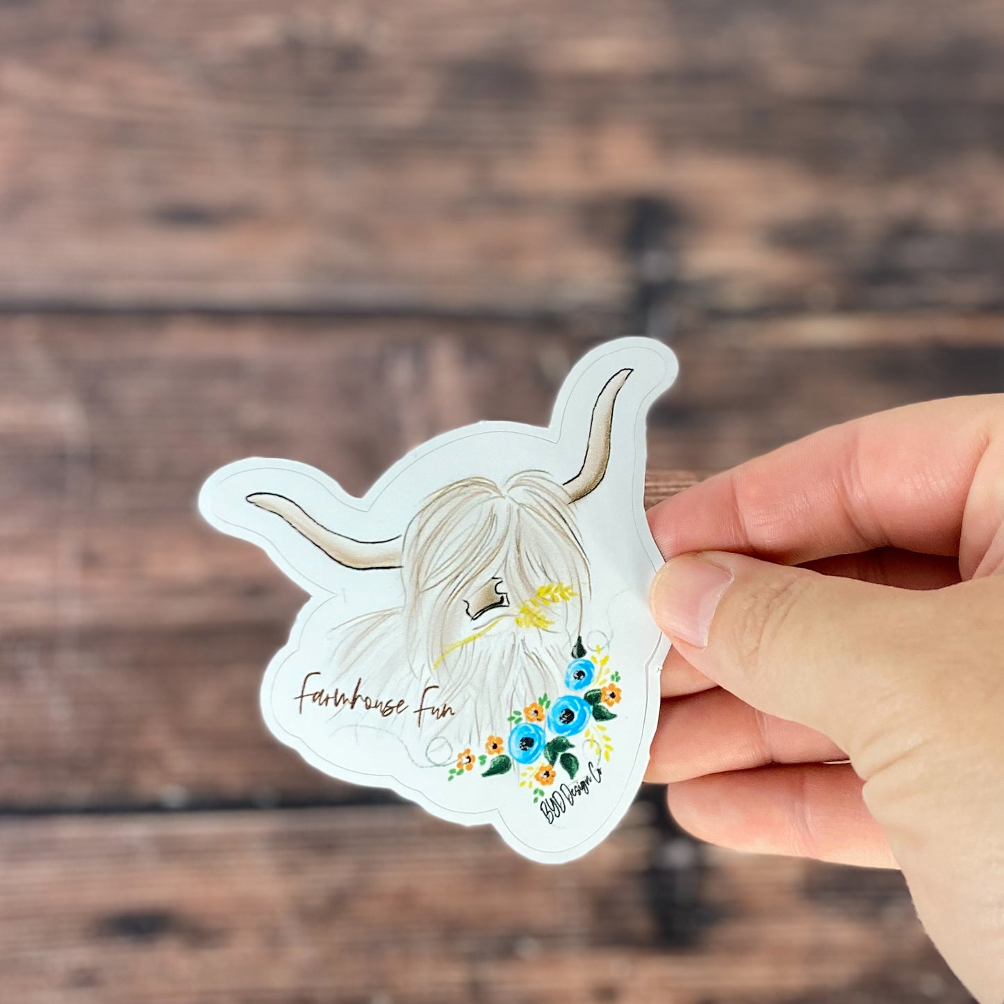 Farmhouse Fun Highlander Sticker