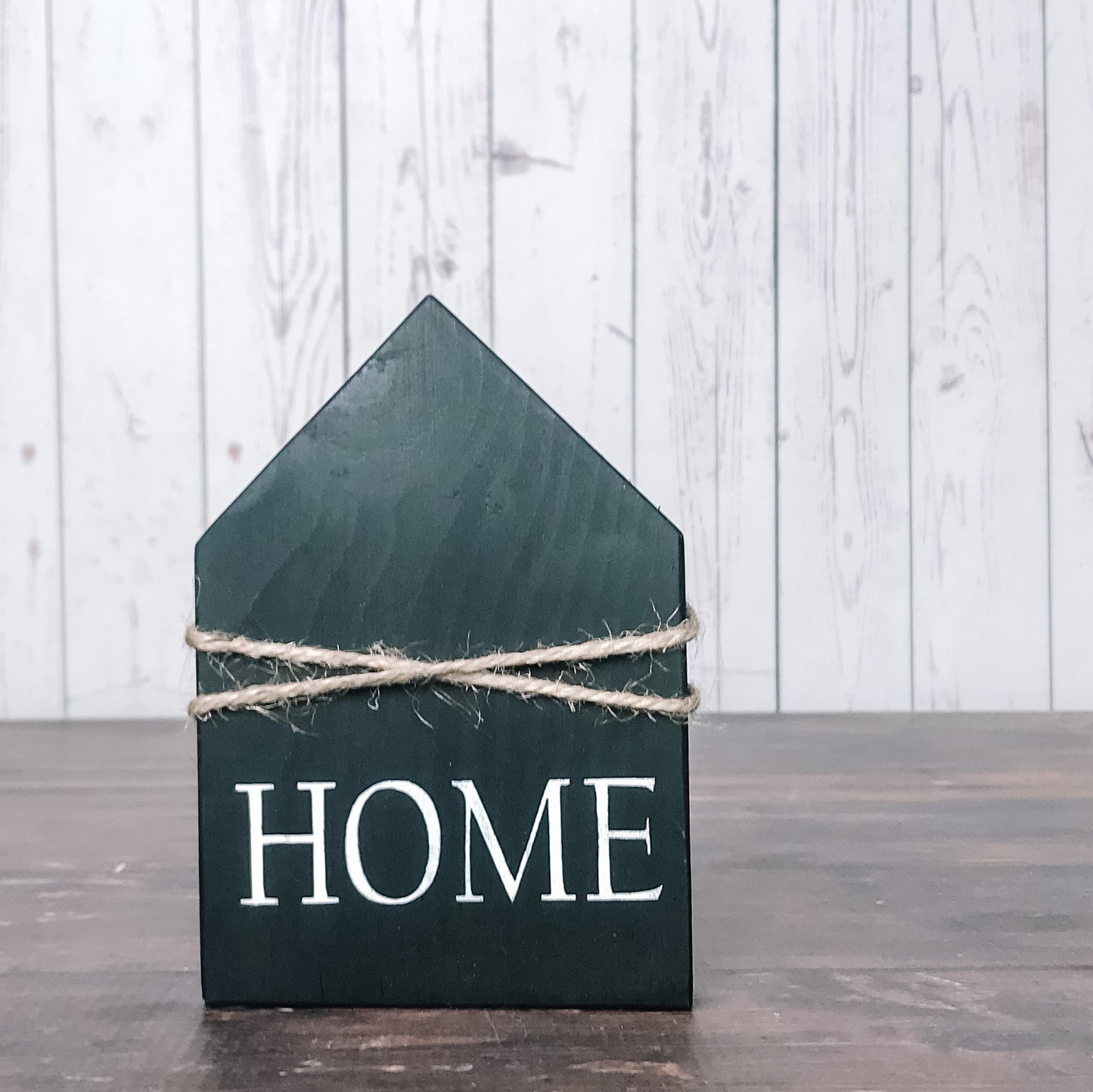 Black Home tier tray sign
