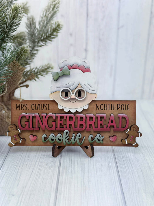 Mrs. Claus Gingerbread Cookie Co Tiered Tray Set