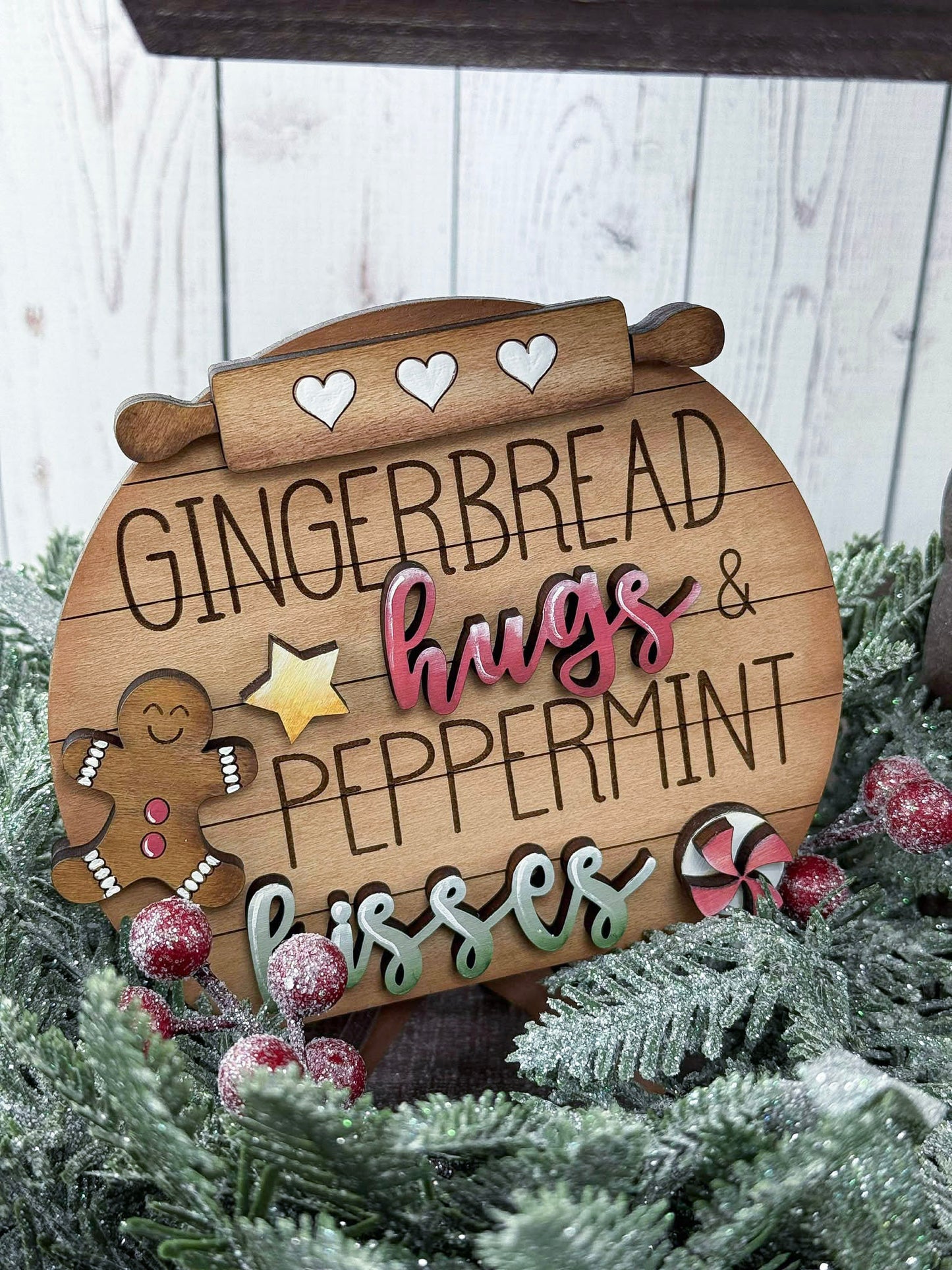Mrs. Claus Gingerbread Cookie Co Tiered Tray Set
