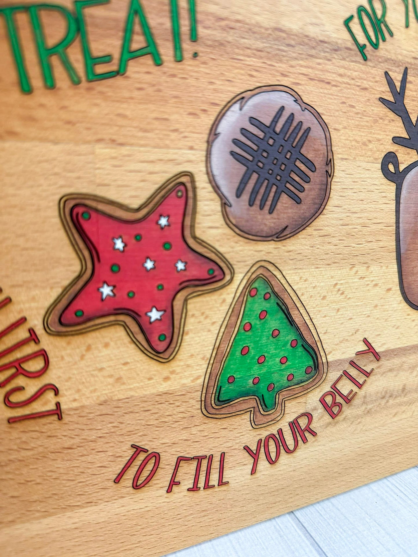 Hey Santa Milk and Cookies Tray Cutting Board