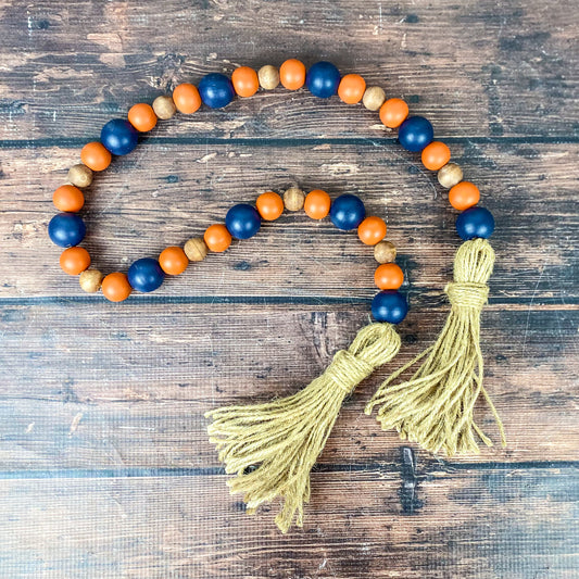 Navy, Orange and Expresso Garland