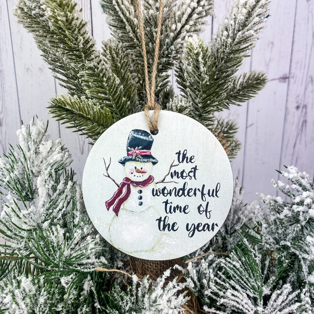 The most wonderful time of the year Christmas Ornament