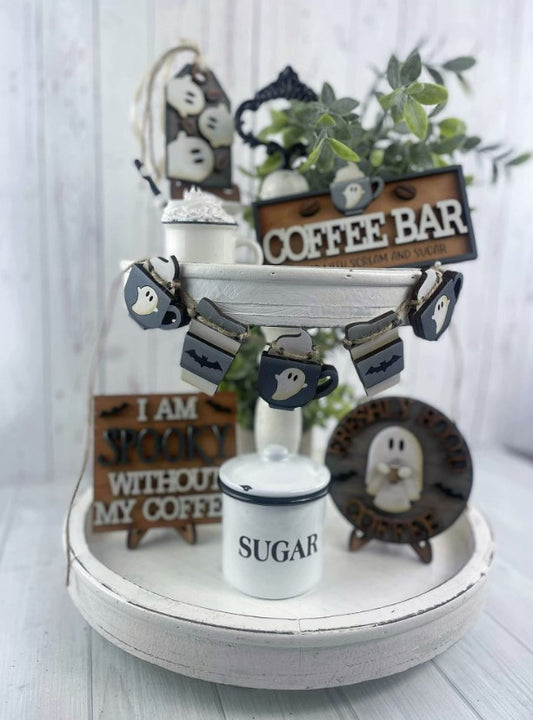 Spooky Ghost Coffee Signs
