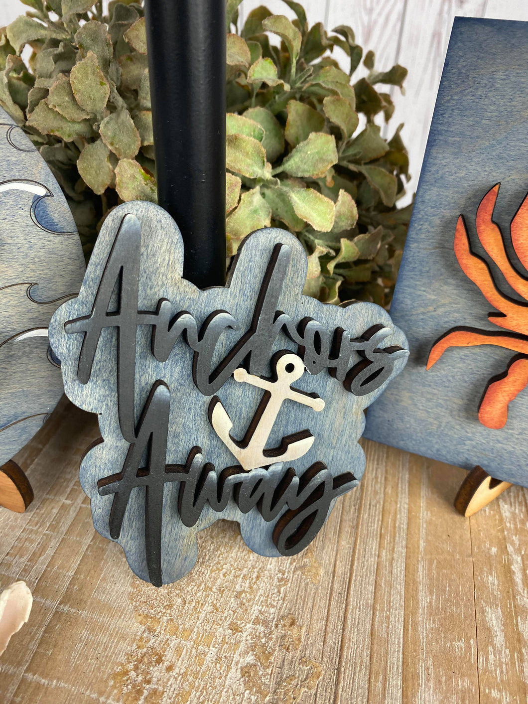 Anchors Away 3D Nautical Sign