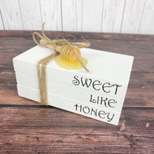 Load image into Gallery viewer, Sweet like honey faux book set with honey dipper

