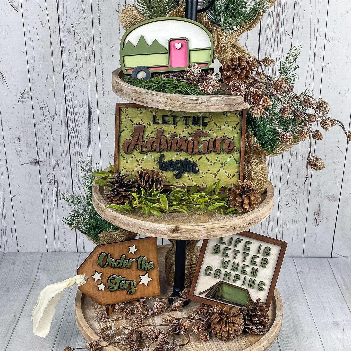 Under the stars 3D wood tag