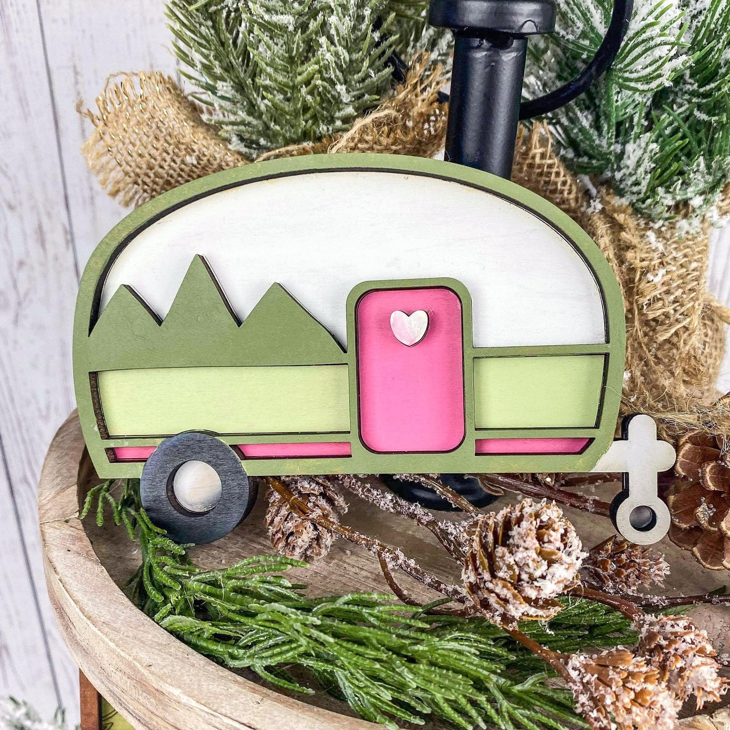 3D Camper Wood Sign