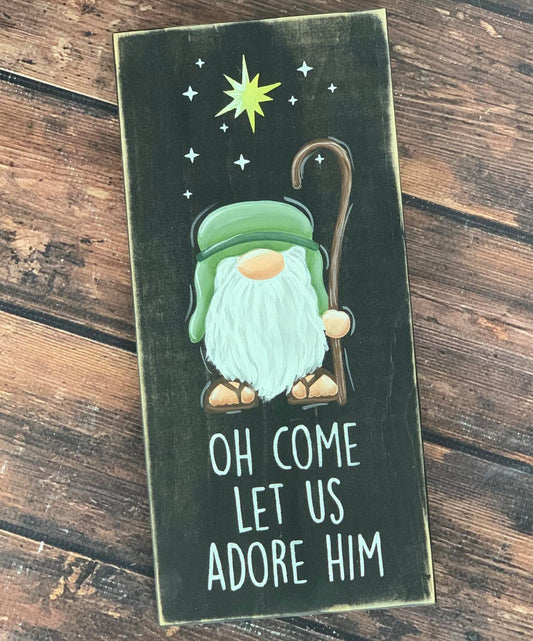 Oh come let us adore him gnome