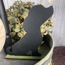 Load image into Gallery viewer, Dog silhouette sign with stand - Pet lover home decor
