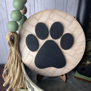 Dog paw sign - Pet home decor