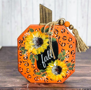 Fall Cheetah Print Pumpkin