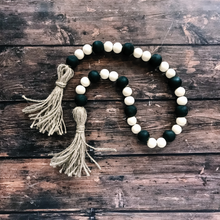 Load image into Gallery viewer, Black &amp; Natural Wooden Bead Garland
